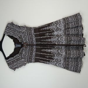 SALE!! | Dots Brown HalterTiered Mini Dress Size M